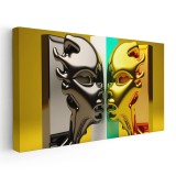 Tablou abstract cuplu sarutandu-se1741 Tablou canvas pe panza CU RAMA 60x120 cm
