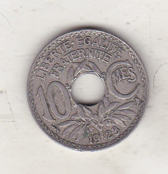 bnk mnd Franta 10 centimes 1923 (t) foto