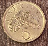 C50 - Moneda foarte veche - Singapore - 5 centi - 1988