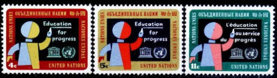 C1170 - ONU New York 1964 - Educatie 3v..neuzat,perfecta stare foto