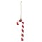 Decoratiune Craciun, tip bastonas de acadea, alb + rosu, 11.5 cm, D2422426