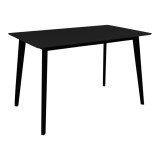 Masă de dining Vojens 120x70 cm neagră