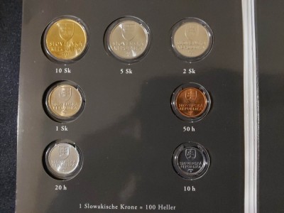 Seria completata monede - Slovakia - 1994-2007 foto