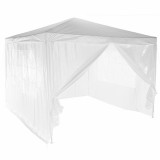 Cumpara ieftin Cort de gradina din polietilena si cadru otel alb TEKNO 300x300x245 cm