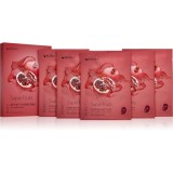 KORIKA SuperFruits Pomegranate - Set of 5 Hydrating Face Sheet Masks set de măști de față la un preț mai avantajos Pomegranate(cu efect de hidratare)