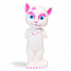 Pisicuta de jucarie amuzanta, vorbitoare, Talking Angela cu sunete si lumini, 21 cm - 83819 foto