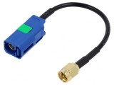 Cablu Fakra mamă la SMA tată 100mm