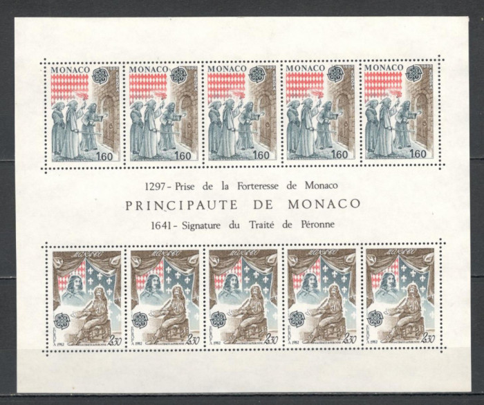 Monaco.1982 EUROPA:Evenimente istorice-Bl. SM.643