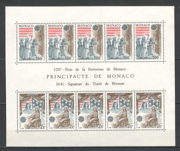 Monaco.1982 EUROPA:Evenimente istorice-Bl. SM.643