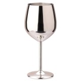Pahar, pentru vin, Shiny Silver, otel inoxidabil, durabil si rezistent la coroziune, argintiu lucios, pentru un aspect elegant si sofisticat,500 ml, Oem