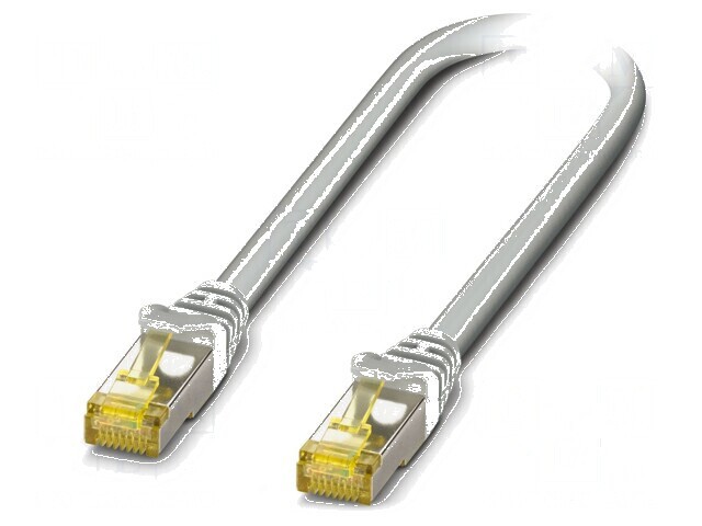 Patch cord S/FTP 6a litat Cu LSZH gri 1m - Patch cord Ethernet 6a gri 1m