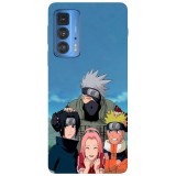 Husa compatibila cu Motorola Moto G22 model Kakashi Team Naruto Shippuden, Silicon, TPU, Viceversa, Transparent, Carcasa