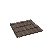 Tigla metalica Baudeman Clasic 35, maro inchis mat (RAL 8019), 1170 x 1200 x 0.45 mm