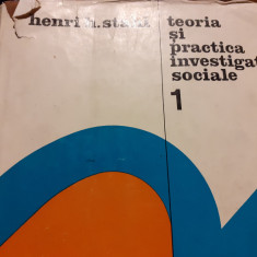 TEORIA SI PRACTICA INVESTIGATIILOR SOCIALE VOL 1 - HENRI H STAHL, 1974,359 PAG