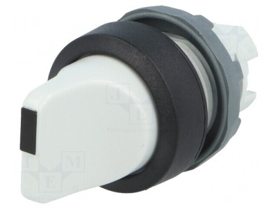 Comutator rotativ 22mm gri 2 poziții foto