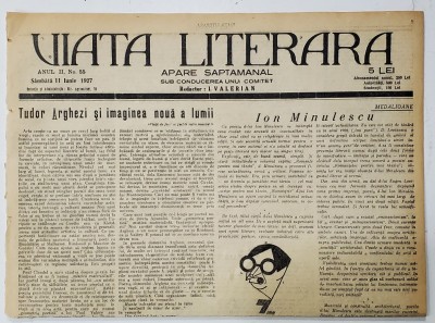 VIATA LITERARA , SUB CONDUCEREA UNUI COMITET , SAPTAMANAL , ANUL II , NR.55 , 11 IUNIE , 1927 foto