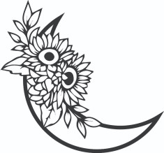 Sticker decorativ, Luna, Mov, 60 cm, 7244ST foto