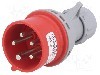 Conector alimentare AC, IEC 60309, IP44, 16A, 400V AC, 5 pini, PCE - 7015-6TT