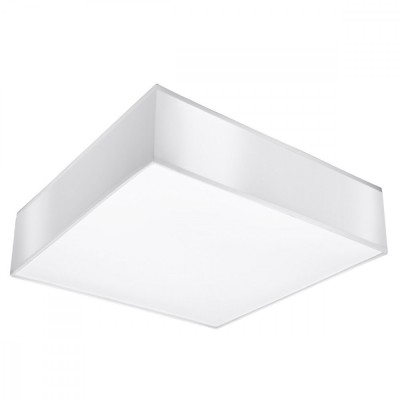 Lampă De Tavan Horus Alb Pvc 2 Becuri Pătrate Minimalistă De Interior foto