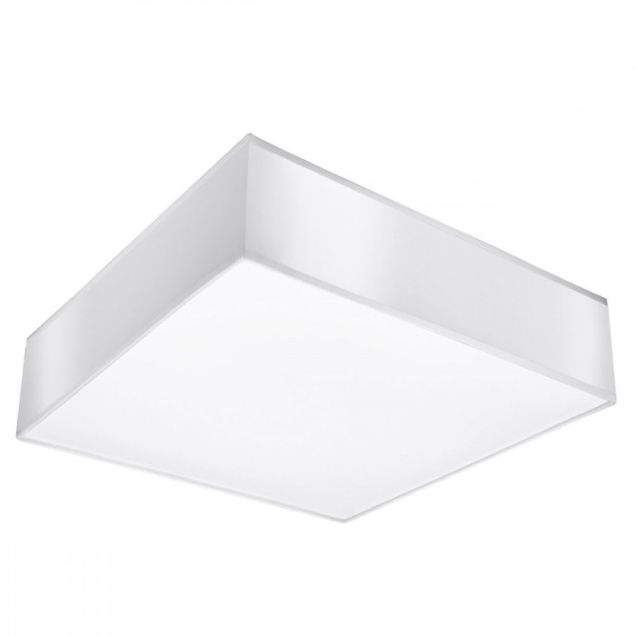 Lampă De Tavan Horus Alb Pvc 2 Becuri Pătrate Minimalistă De Interior