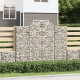 VidaXL Coșuri gabion arcuite 7 buc, 200x30x160/180 cm, fier galvanizat