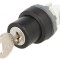 Comutator rotativ cu cheie 22mm negru 2 poziții