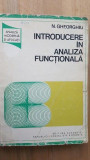 Introducere in analiza functionala- N. Gheorghiu