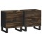 vidaXL Dulap de noapte cu sertar 2 pcs castan 40 x 33 x 46 cm 4018007