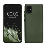 Husa Kwmobile pentru Samsung Galaxy A51, Verde inchis, Silicon, KWM000010ZE017C, Carcasa