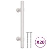 Manere de dulap, 20 buc., argintiu, 96 mm, otel inoxidabil