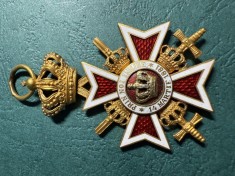 Ordinul Coroana Romaniei in grad de Ofiter model 1932 pe timp de razboi