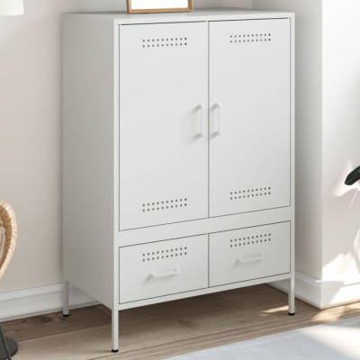 Gossi dulap inalt, alb, 68x39x101,5 cm, otel laminat la rece foto