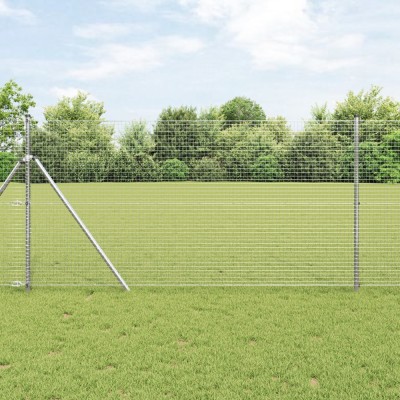 vidaXL &amp;Icirc;ngrădire Sudată din Oțel Galvanizat 1.4x25 m foto