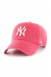 47brand șapcă New York Yankees culoarea roz, cu imprimeu, 47 Brand