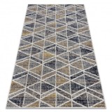 Covor modern MUNDO D7891 caro, triunghiurile 3D exterior gri / bej , 120x170 cm