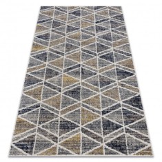 Covor modern MUNDO D7891 caro, triunghiurile 3D exterior gri / bej , 120x170 cm