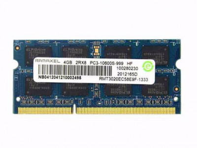 Memorie Laptop Ramaxel 4GB DDR3 PC3 10600S 1333Mhz CL9 RMT3020EC58E9F foto