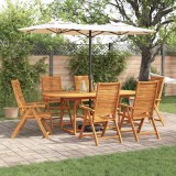 vidaXL Set de masă pentru grădină 7 pcs Maro Lemn Solid de Acacia 3375715