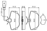 BOSCH 0 986 494 051 set placute frana,frana disc