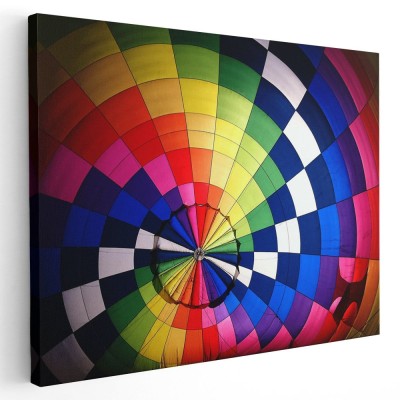 Tablou balon cu aer cald detaliu Tablou canvas pe panza CU RAMA 50x70 cm foto