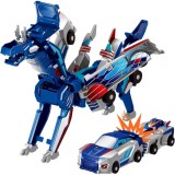 Jucarie Transformer Magnetica, 2 in 1 Flying Dragon-culoare albastra