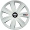 Set 4 Capace Roti GTX Alb R15, Compatibil Cu Dacia