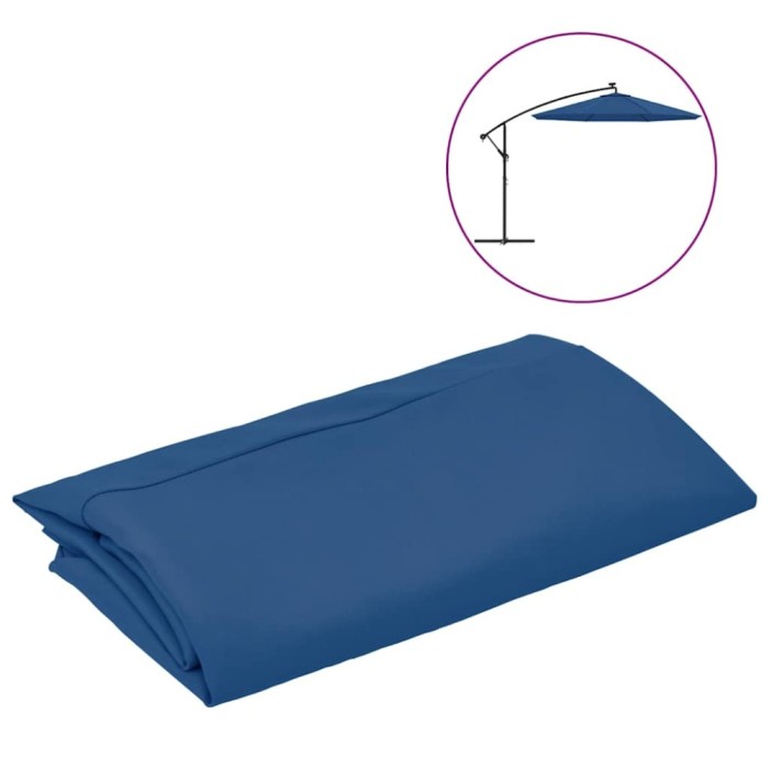 vida XL Panza de schimb umbrela soare consola albastru azuriu 350 cm