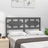 Cumpara ieftin Tăblie de pat, gri, 125,5x4x100 cm, lemn masiv de pin