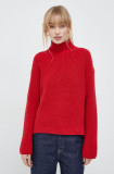 Cumpara ieftin Marc O&#039;Polo pulover de bumbac culoarea rosu, călduros, cu turtleneck