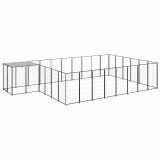 Cumpara ieftin Padoc pentru caini, negru, 15,73 m&sup2;, otel