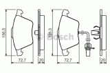 Set placute frana,frana disc AUDI A6 (4B2, C5) (1997 - 2005) BOSCH 0 986 494 283