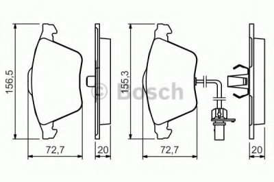 Set placute frana,frana disc AUDI A6 (4B2, C5) (1997 - 2005) BOSCH 0 986 494 283 foto