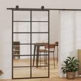 VidaXL Ușă glisantă, negru, 102x205 cm, sticlă ESG și aluminiu