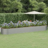 vidaXL Jardinieră argintiu 584x140x68 cm oțel vopsit electrostatic 319122
